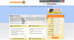 Desktop Screenshot of croatiaeducation.info