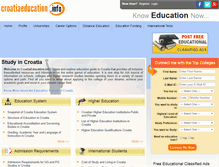 Tablet Screenshot of croatiaeducation.info